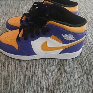 Nike Kids Shoes - Purple, Orange, and White